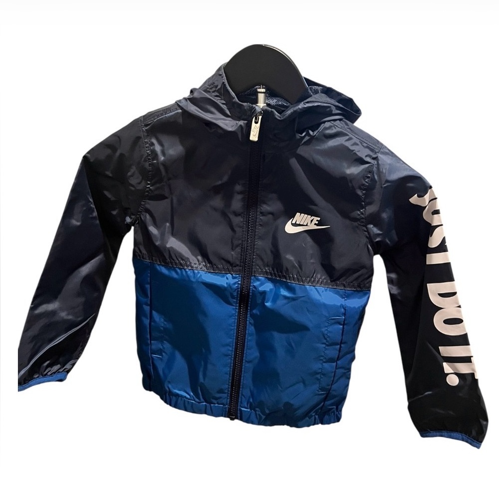 Nike Repel Colorblock Hooded Windbreaker - Navy & Blue